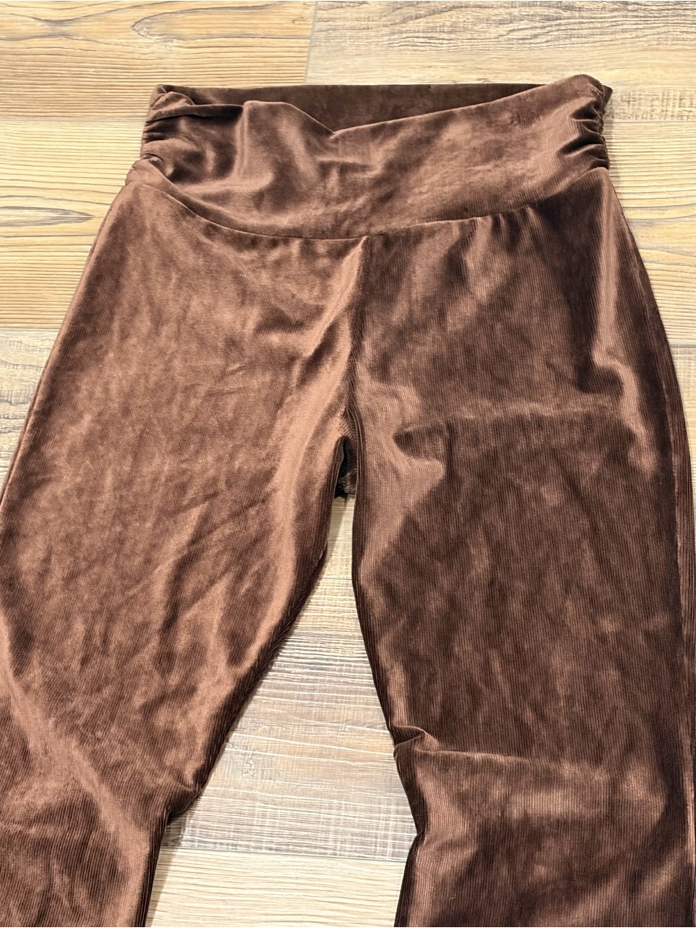 EARTHBOUND trading Co. Brown Velvet corduroy Flare stretch Pants - Picture 2 of 12